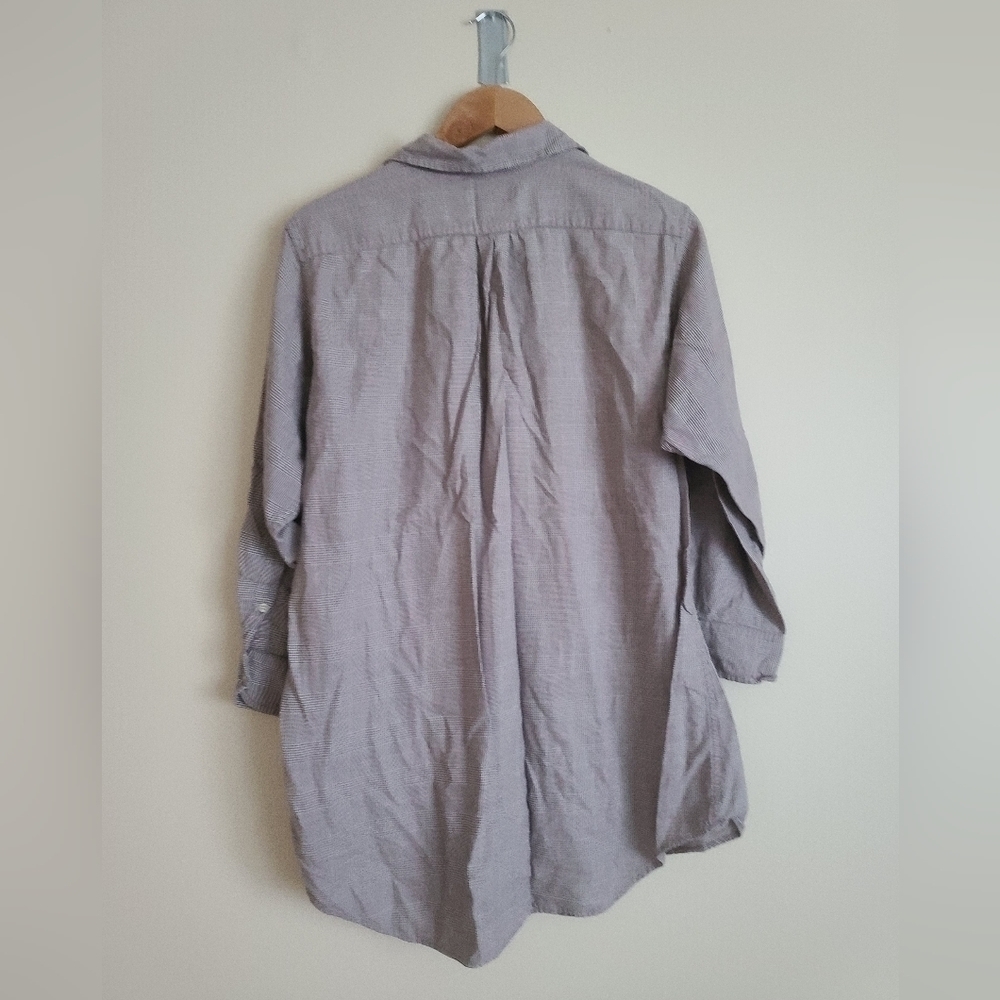 Ralph Lauren Womens Medium Tunic Blouse pj 3/4 plaid sz s - Picture 3 of 8